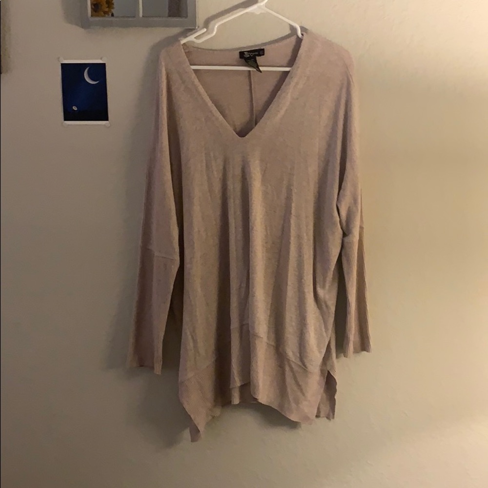 Slouchy pink sweater